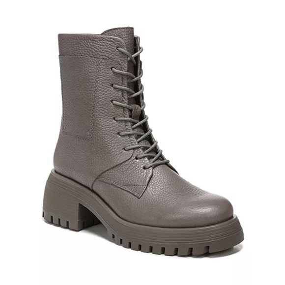 NIB Franco Sarto Jetson Taupe Leather Lugged Sole Combat Boots 8.5M - Picture 11 of 11